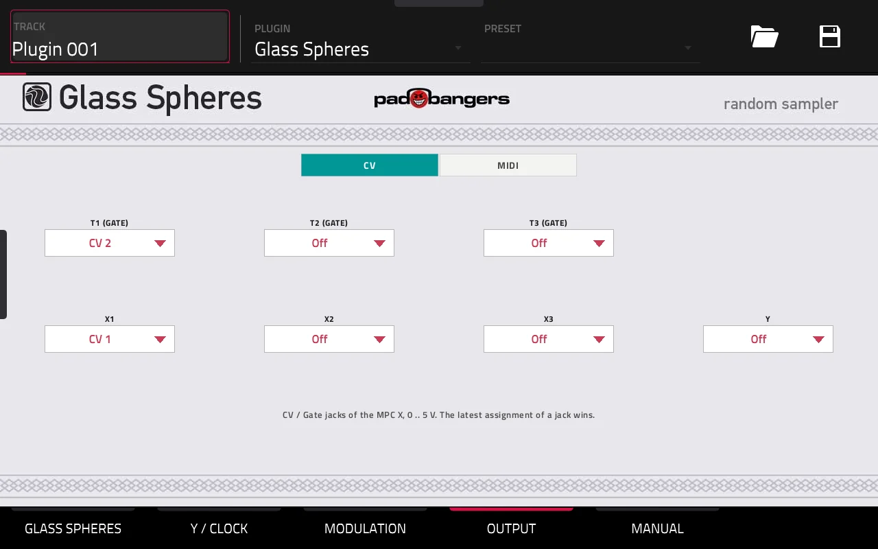 Glass Spheres CV output